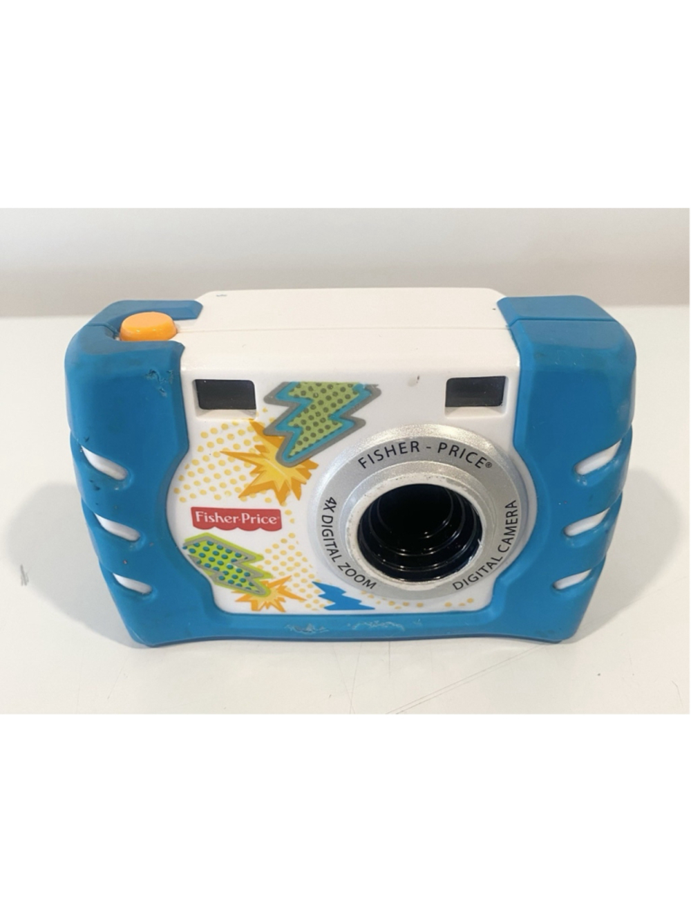 Fisher-Price Kid-Tough Digital Camera Blue 4X Zoom Tested Working Kids Camera